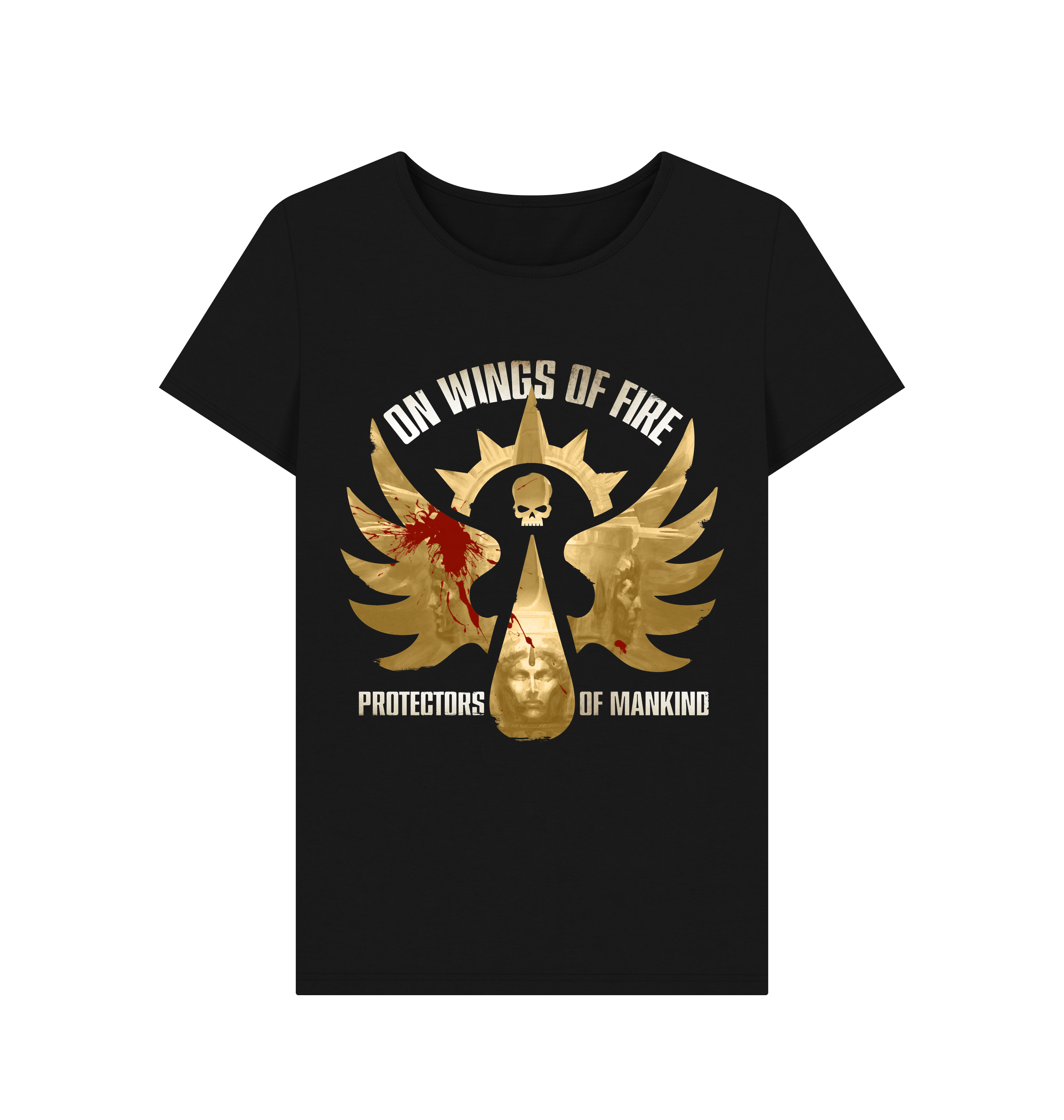 Black Blood Angels - On Wings Of Fire Fitted T Shirt